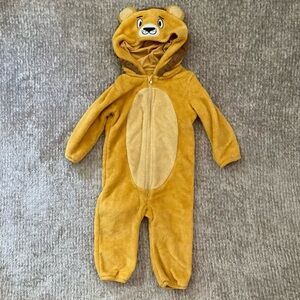 H&M Baby Lion Costume Fleece Hooded One-Piece Size 9–12M‎ Halloween Dress-Up